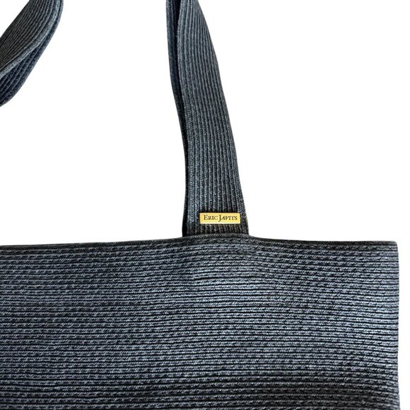 ERIC JAVITS Natural Raffia Squishee VTG Shoulder Handbag Tote Comfy Straps Tan - Picture 3 of 8